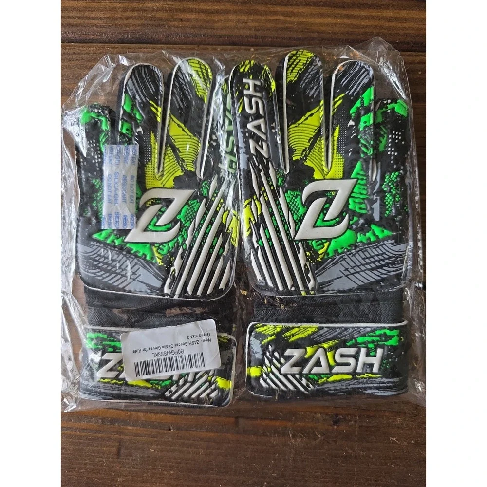 Zash Goalie Gloves for Kids Boys Kids, Youth Soccer Football Goalkeeper Sz 3